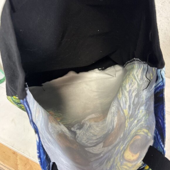 Lumagallerie Sleepy Jack Russel Pup Night Aja Terrier Black Canvas Bag - Picture 11 of 11